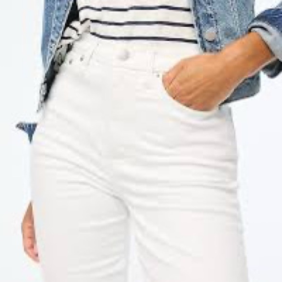 J.Crew White stovepipe straight jean in signature stretch+ denim Size 29 NWT - Picture 3 of 11